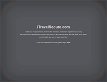 Tablet Screenshot of itravelsecure.com